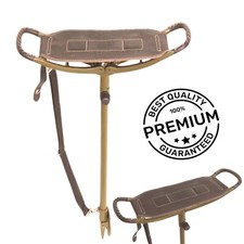 High Quality Leather Shooting Stick Racing Folding SEAT Shows Chair Stool
