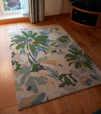 NEXT Asiatic Green 100%  Wool Floral Rug 120cmx170cm