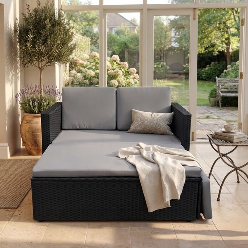 Elegant love bed rattan garden - love,