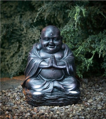 Laughing buddha solar led - laughing,