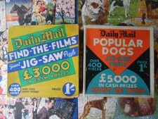 Find the films/ popular dogs  2 Daily Mail  jigsaw  puzzles - 400pieces - 1940's