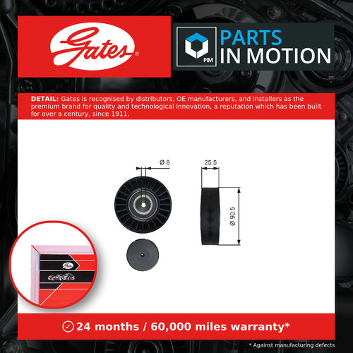 Aux belt idler pulley - idler, vw
