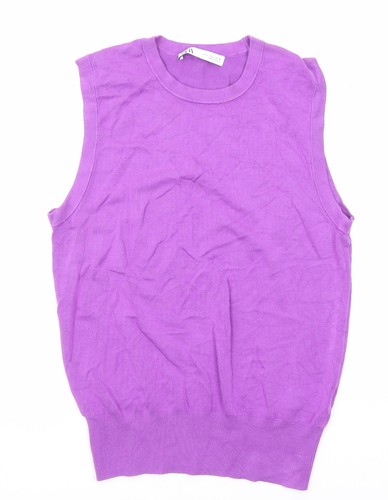 Zara womens purple round - womens, neck