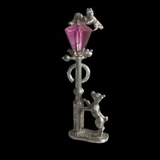 Rare Vintage Sterling Silver NUVO Hallmarked Dog chasing cat lamp post charm 