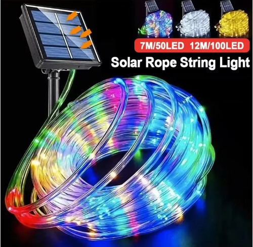 Solar rope lights outdoor tube - rope,