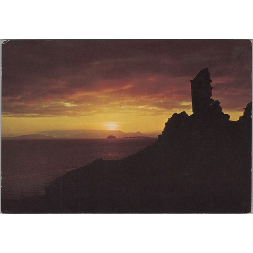 Postcard sunset from duntulm - postcard,