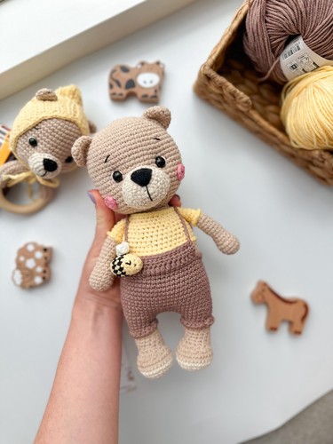 Handmade crochet bear - handmade,