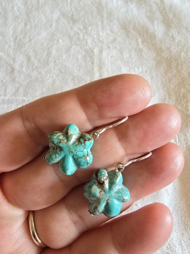 Chinese turquoise flower - chinese, drop