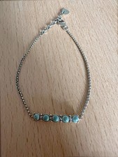 THOMAS SABO STERLING SILVER, TURQUOISE & DIAMONDS BRACELET - EXCELLENT CONDITION