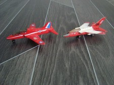 2 x Matchbox Skybusters Red Arrows BAE Hawk T / Tornado Red & White