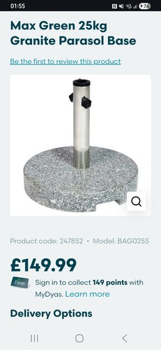 Parasol base 25kg heavy - parasol,