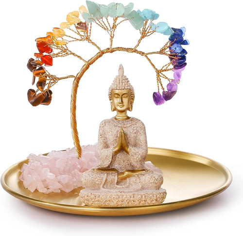 Chakra crystal tree - chakra, buddha