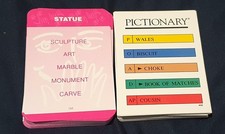 100 CARDS PICTIONARY WHITE BACKED  / TABOO 1996 GAME  50 OF EACH