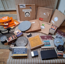 LARGE LOT VINTAGE 16mm FILMS & OTHER FILM ITEMS - UNTESTED OLD FILMS -CLEARANCE