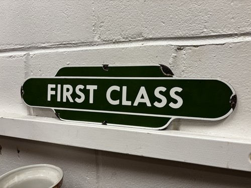 First class railway enamel - first,