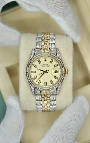 Gents steel gold rolex - gold,