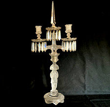 Antique French Frosted Glass