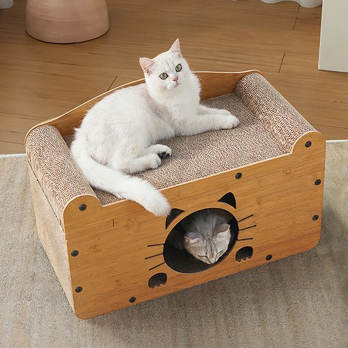 Cat house scratcher - house,