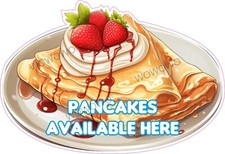 Catering van sticker Pancakes available Here decal trailer unit hot Food cafe