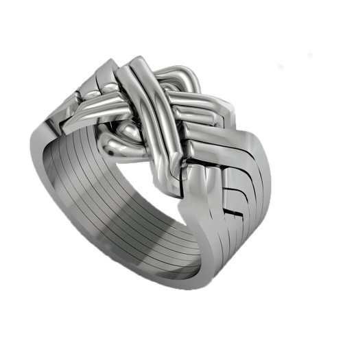 Criss cross puzzle ring 925