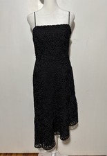 Milly Diara Embroidered Lace Dress, Black, Size 4