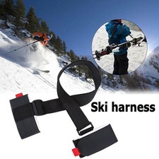 Ski Carrier Holder Carrying Sling Strap Carry Tie Skis Poles Shoulder Handle