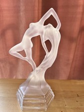 RCR Royal Crystal Rock Art Deco Nude Lady Glass Figurine