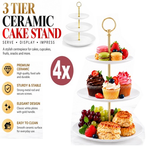 Tier ceramic cake - 3, stand