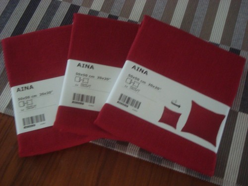 Set ikea red cushion - of,