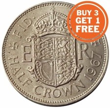 HALF CROWN ELIZABETH 2ND COIN CHOICE OF YEAR 1953 TO 1967