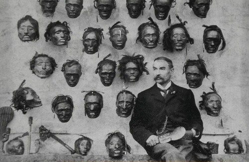 Antique shrunken head - shrunken,