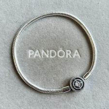 Pandora S925 ALE - Halo Pave CZ Moments Bracelet - Size 18