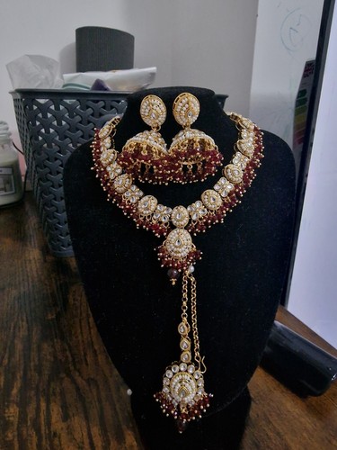 Kundan necklace set - kundan,