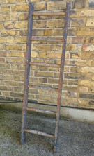 (55) VINTAGE  WOOD 6 RUNG  LADDER - COLLECT OR DELIVERY