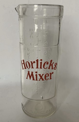 Vintage horlicks mixer glass - vintage,