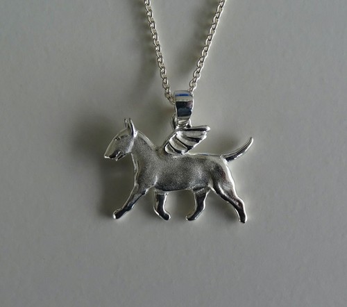 Sterling silver bull terrier - silver,