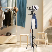 12 Hooks Wooden Coat Stand