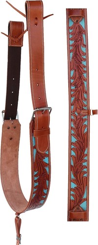 Western girth leather rear - western,
