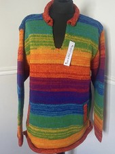 Rainbow Wool Jumper, XXL
