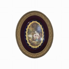 A 19thC Oval Sevres Porcelain