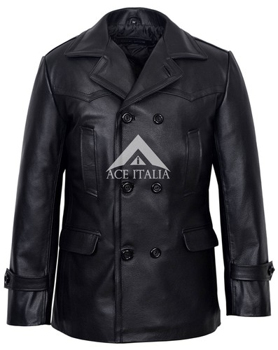 German mens pea coat - german, black