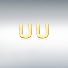 9ct Gold Initial Stud Earrings