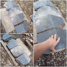 Reclaimed Victorian Staffordshire blue coping stones x 4