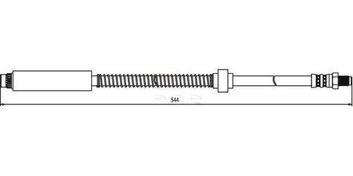Apec front brake hose - front,