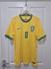 Nike Brazil Neymar Jr #10 Shirt XL Yellow Green CBF Dri-Fit Home Football Jersey