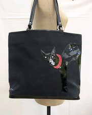 Lulu Guinness  Cat  Bag Black Shopper  Handbag Tote