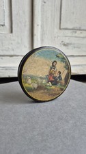 Antique Snuff Box, Paper Mache Box, Decorative Collectibles 