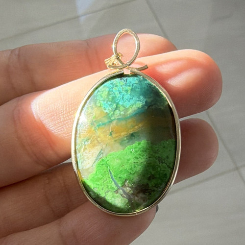 Bezel set oval - gf,