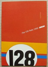 FIAT 128 RALLY 1300 Car Sales Brochure 1973 DUTCH TEXT