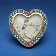 Vintage Heart Micro Mosaic Photo Frame Made in Italy